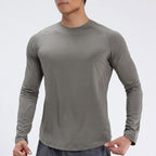 Mens Sports Running 90%Polyester   10%Spandex Long Sleeve Shirt B42113 print logo 24