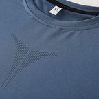Mens gym workout 90%Polyester 10%Spandex long sleeve shirt B42114 print logo 20