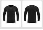 Mens gym workout 90%Polyester 10%Spandex long sleeve shirt B42114 print logo 24