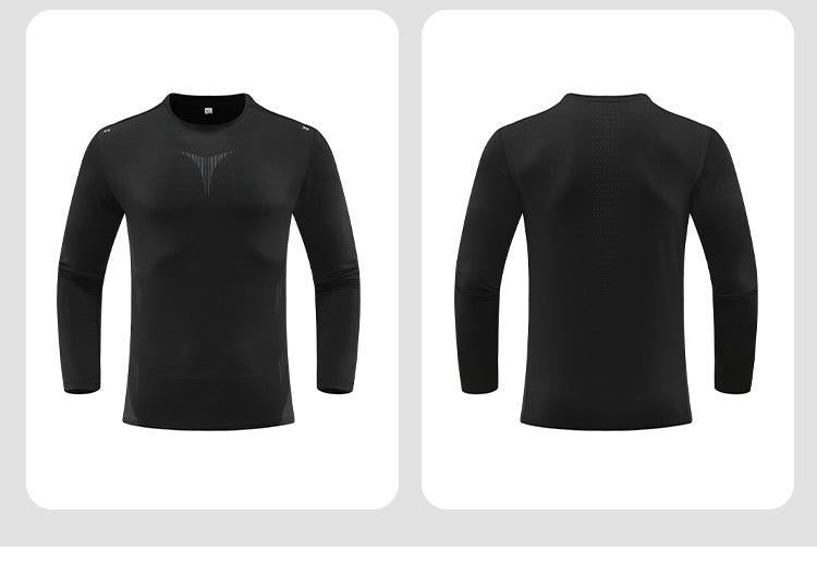 Mens gym workout 90%Polyester 10%Spandex long sleeve shirt B42114 print logo 24