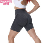 Womens Butt Lift Yoga Spandex Nylon Shorts B5228 print logo 25