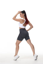 Womens Butt Lift Yoga Spandex Nylon Shorts B5228 print logo 49