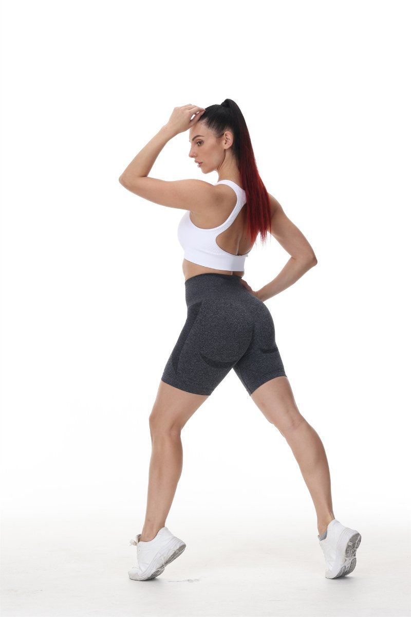 Womens Butt Lift Yoga Spandex Nylon Shorts B5228 print logo 49