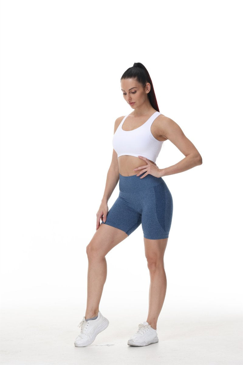 Womens Butt Lift Yoga Spandex Nylon Shorts B5228 print logo 34