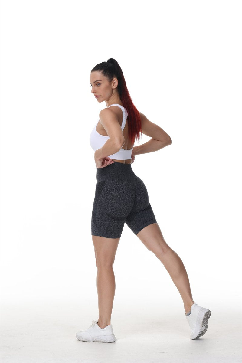 Womens Butt Lift Yoga Spandex Nylon Shorts B5228 print logo 50