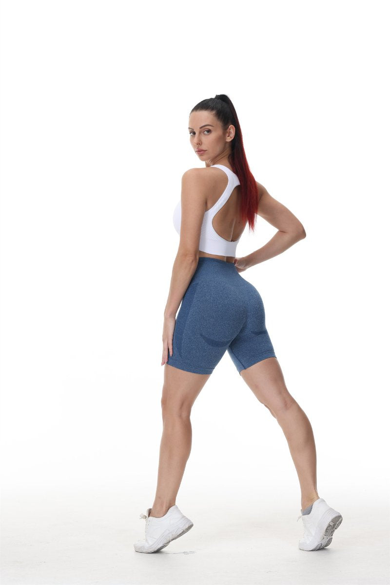 Womens Butt Lift Yoga Spandex Nylon Shorts B5228 print logo 32
