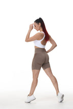 Womens Butt Lift Yoga Spandex Nylon Shorts B5228 print logo 28