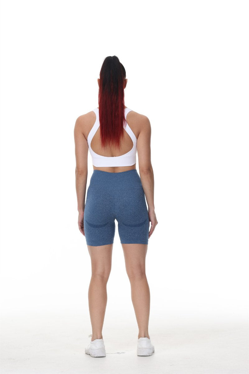 Womens Butt Lift Yoga Spandex Nylon Shorts B5228 print logo 36