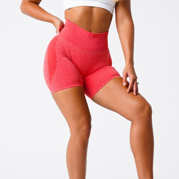 Womens Butt Lift Yoga Spandex Nylon Shorts B5228 print logo 16