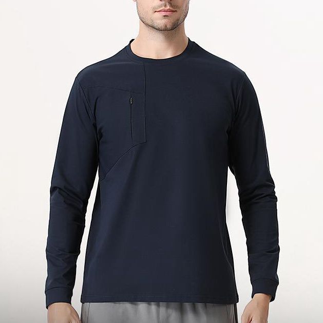 Mens Gym Fitness 100%Polyester long sleeve shirt B668 print logo 21