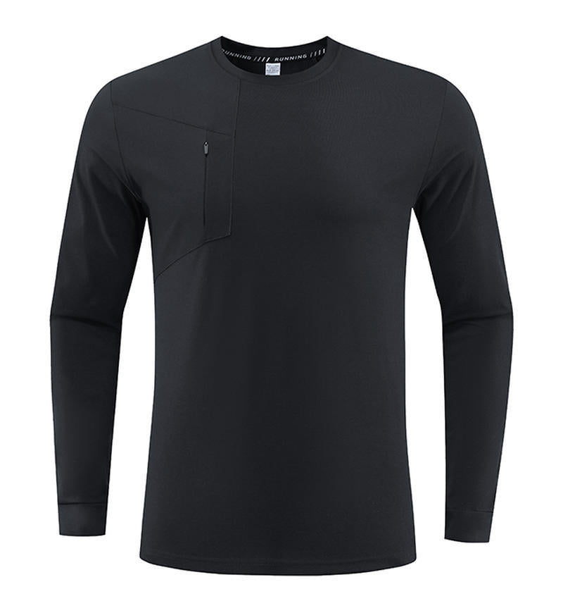 Mens Gym Fitness 100%Polyester long sleeve shirt B668 print logo 6