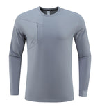 Mens Gym Fitness 100%Polyester long sleeve shirt B668 print logo 14