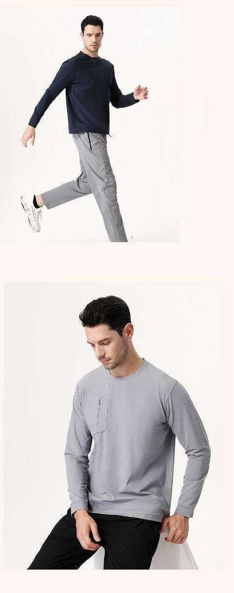 Mens Gym Fitness 100%Polyester long sleeve shirt B668 print logo 25