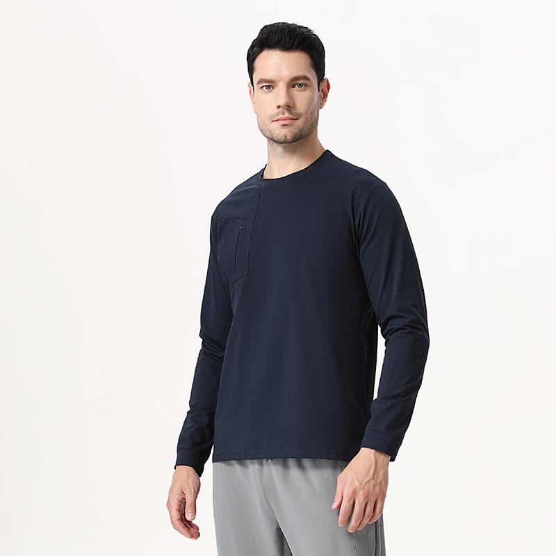 Mens Gym Fitness 100%Polyester long sleeve shirt B668 print logo 7