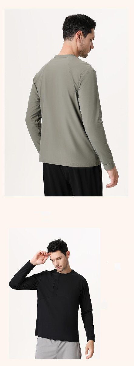 Mens Gym Fitness 100%Polyester long sleeve shirt B668 print logo 27