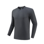 Mens Workout Fitness 90%Polyester   10%Spandex Quarter zip shirt B669 print logo 16