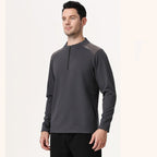 Mens Gym Sportswear 95%Polyester   5%Spandex Quarter zip shirt B670 print logo 1