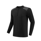 Mens Gym Sportswear 95%Polyester   5%Spandex Quarter zip shirt B670 print logo 14
