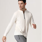 Mens Gym Sportswear 95%Polyester   5%Spandex Quarter zip shirt B670 print logo 19
