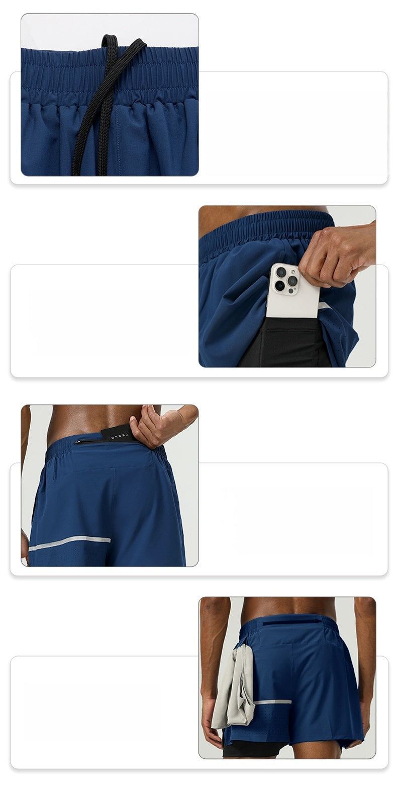 Mens Fitness 92%Polyester 8%Spandex Shorts B81