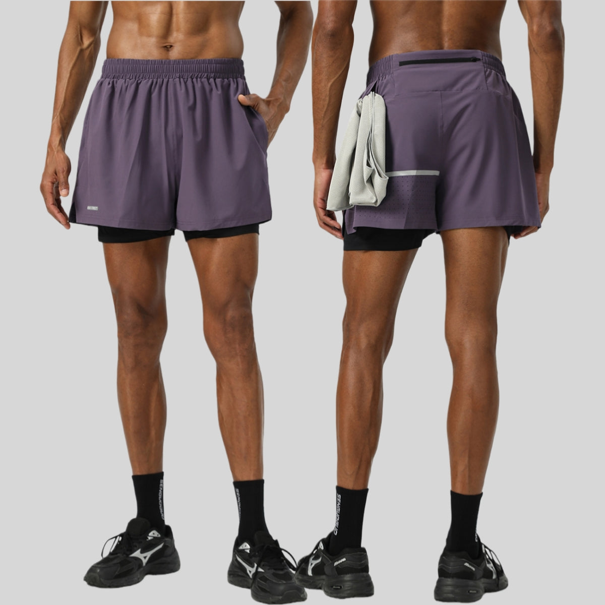 Mens Fitness 92%Polyester 8%Spandex Shorts B81