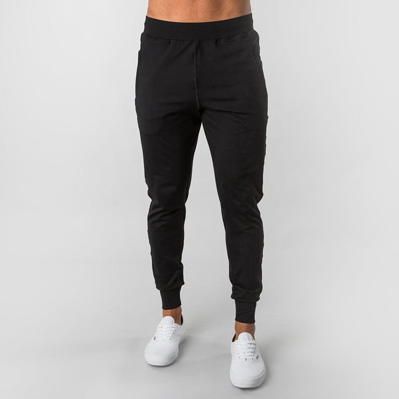 Mens Gym Training 70% cotton 30% polyester Pants BF-39 print logo 17