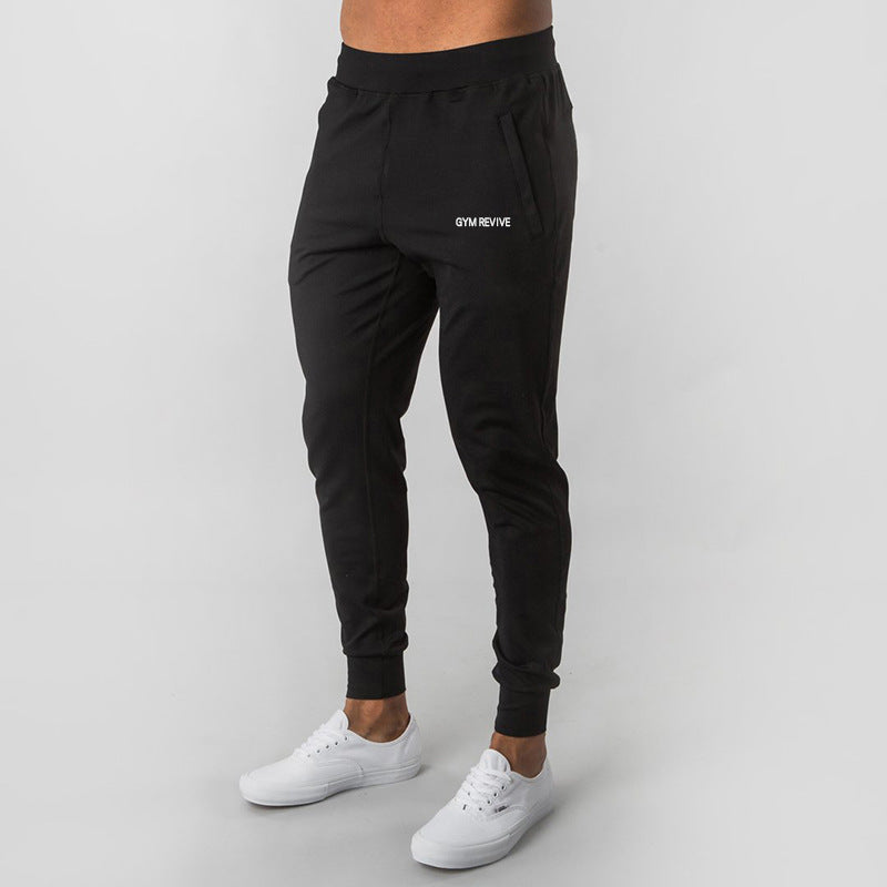 Mens Gym Training 70% cotton 30% polyester Pants BF-39 print logo 7