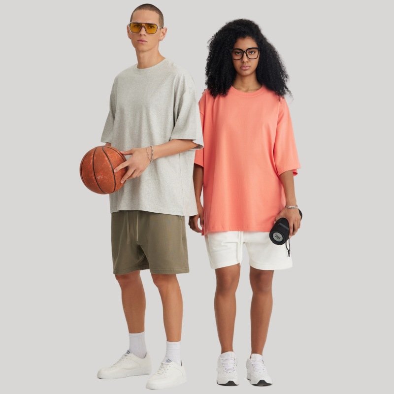 Mens Streetwear Boxy Fit 100% cotton Oversize Tshirt BOXY-033 print logo 30