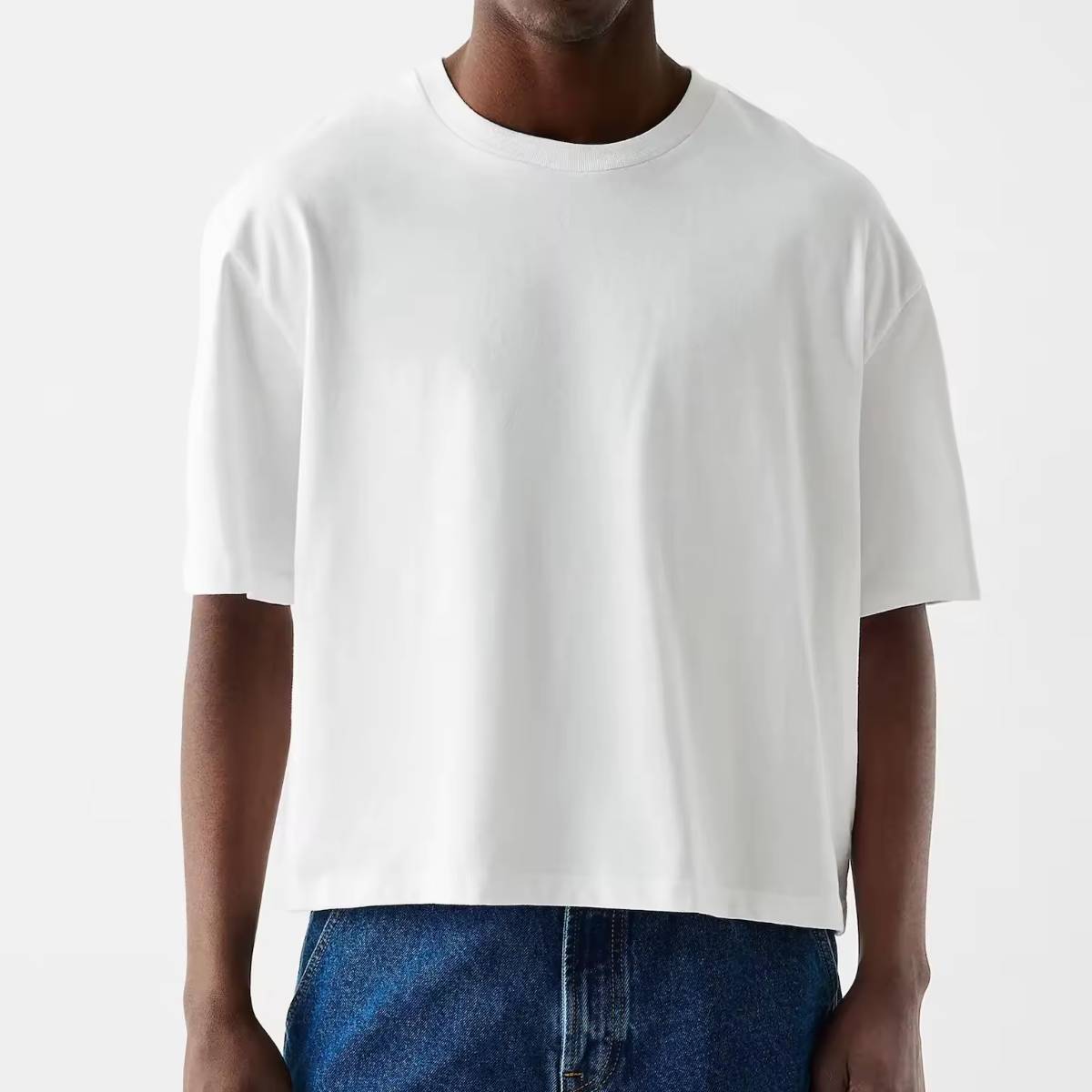 Mens Streetwear Boxy Fit 100% cotton Oversize Tshirt BOXY-033 print logo 2