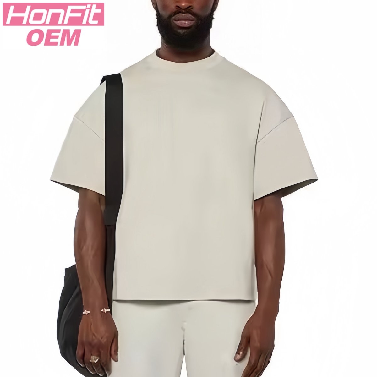 Mens Streetwear Boxy Fit 100% cotton Oversize Tshirt BOXY-033 print logo 38