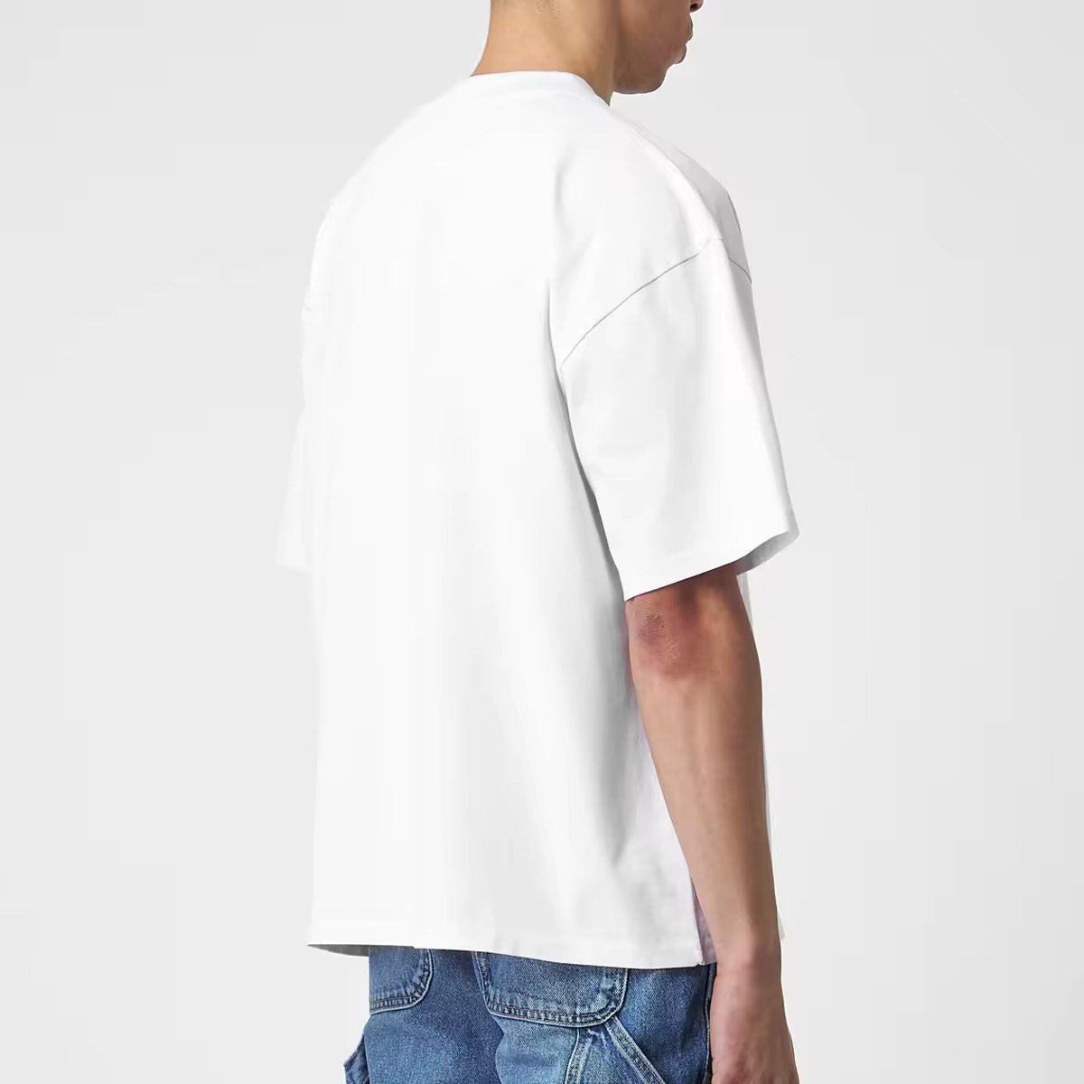 Mens Streetwear Boxy Fit 100% cotton Oversize Tshirt BOXY-033 print logo 14