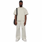 Mens Streetwear Boxy Fit 100% cotton Oversize Tshirt BOXY-033 print logo 15