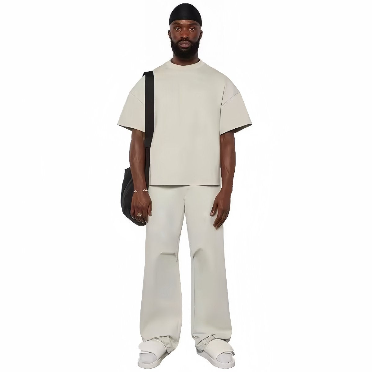 Mens Streetwear Boxy Fit 100% cotton Oversize Tshirt BOXY-033 print logo 15