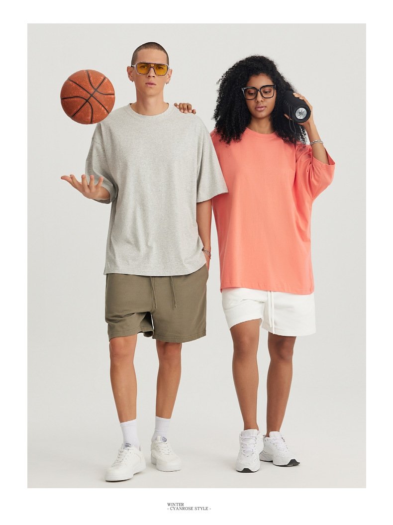 Mens Streetwear Boxy Fit 100% cotton Oversize Tshirt BOXY-033 print logo 47