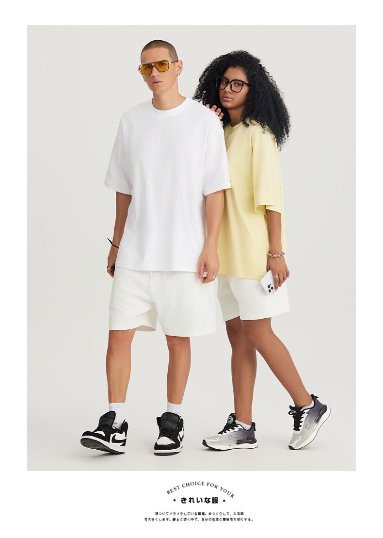 Mens Streetwear Boxy Fit 100% cotton Oversize Tshirt BOXY-033 print logo 55