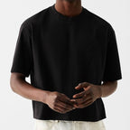 Mens Streetwear Boxy Fit 100% cotton Oversize Tshirt BOXY-033 print logo 39