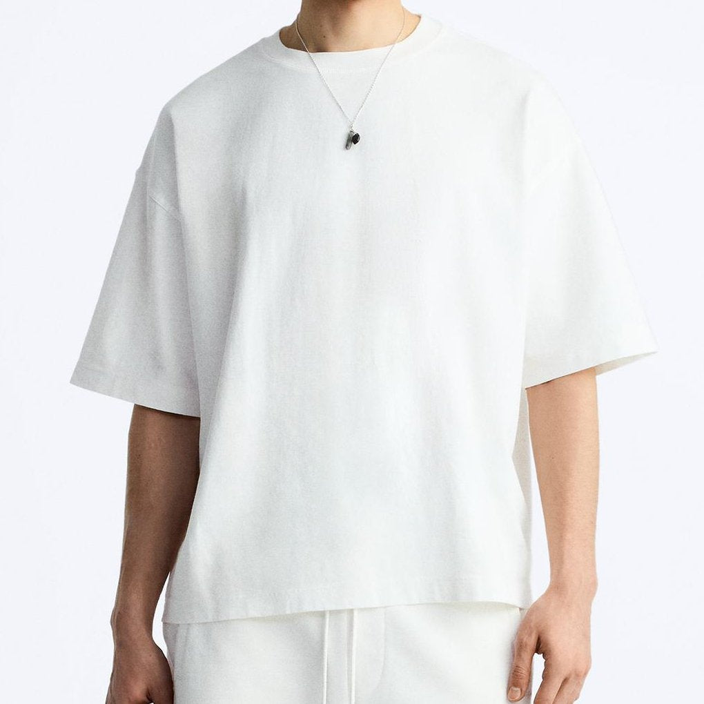 Mens Streetwear Boxy Fit 100% cotton Oversize Tshirt BOXY-033 print logo 40