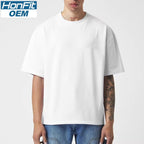 Mens Streetwear Boxy Fit 100% cotton Oversize Tshirt BOXY-033 print logo 36