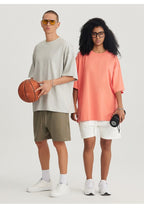Mens Streetwear Boxy Fit 100% cotton Oversize Tshirt BOXY-033 print logo 48