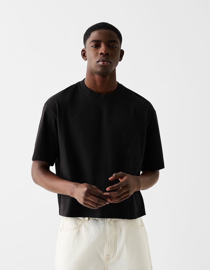 Mens Streetwear Boxy Fit 100% cotton Oversize Tshirt BOXY-033 print logo 4