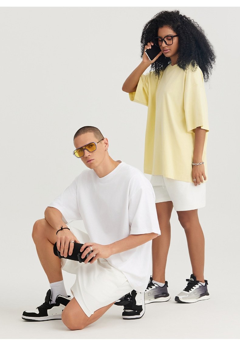 Mens Streetwear Boxy Fit 100% cotton Oversize Tshirt BOXY-033 print logo 56
