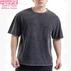 Mens Washed Boxy Fit 100% cotton Oversized Tshirt BOXY-T080 print logo 25