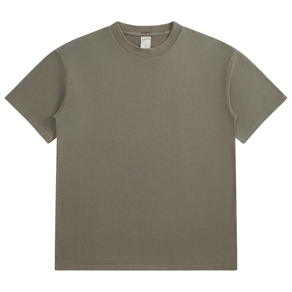 Mens Washed Boxy Fit 100% cotton Oversized Tshirt BOXY-T080 print logo 13
