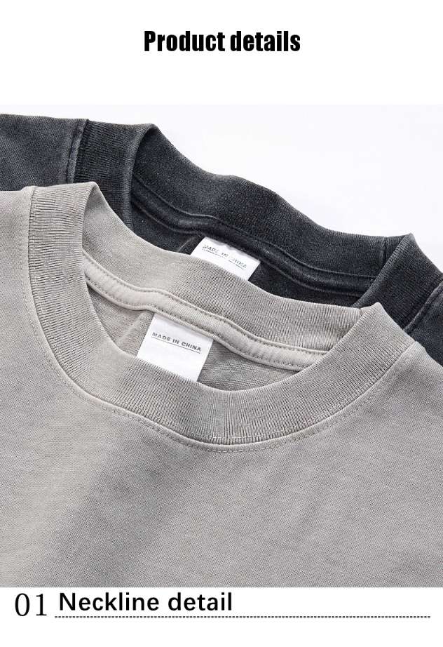 Mens Washed Boxy Fit 100% cotton Oversized Tshirt BOXY-T080 print logo 53