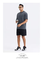 Mens Washed Boxy Fit 100% cotton Oversized Tshirt BOXY-T080 print logo 49