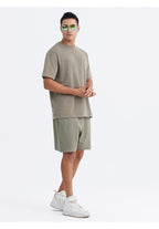Mens Washed Boxy Fit 100% cotton Oversized Tshirt BOXY-T080 print logo 50