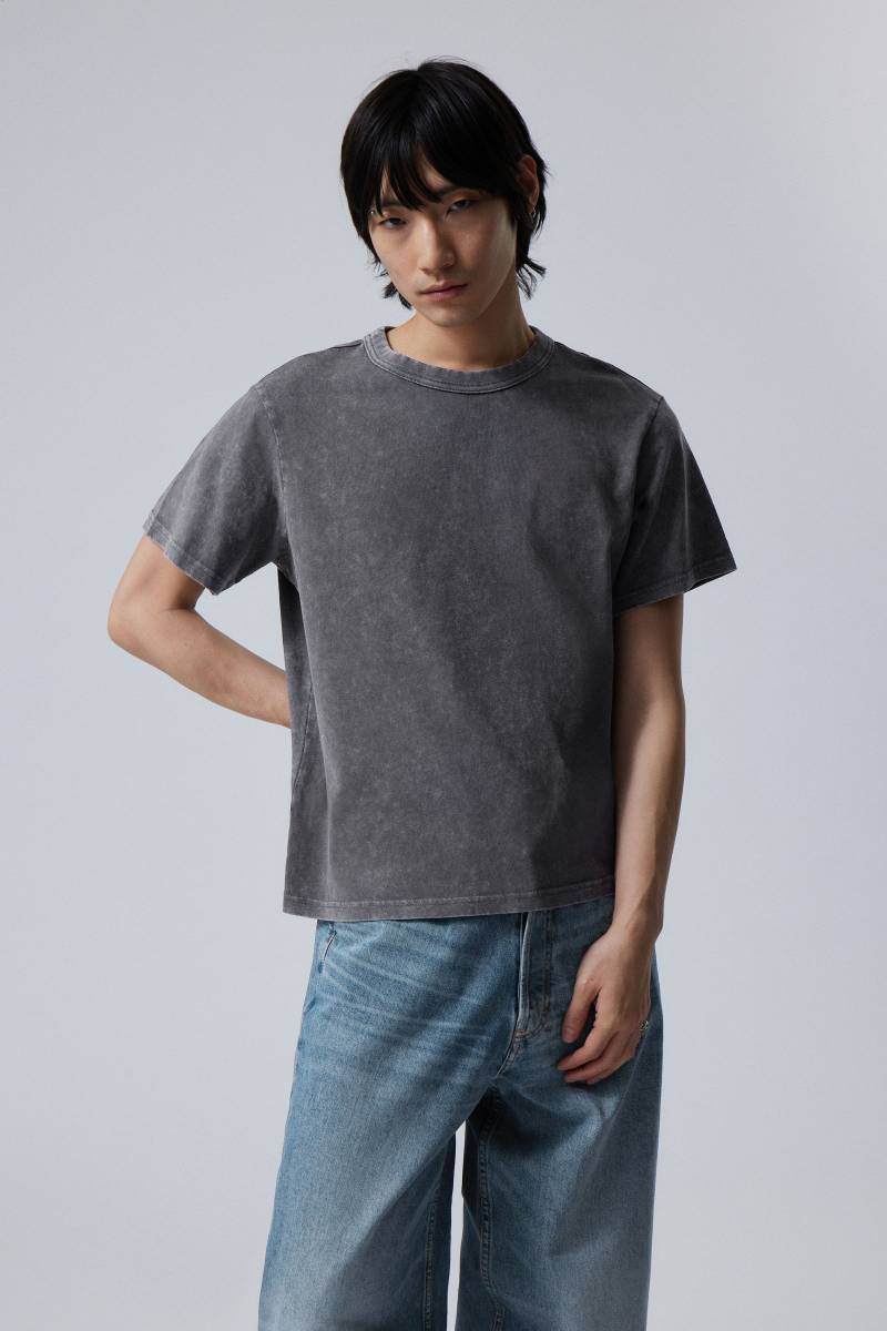 Mens Washed Boxy Fit 100% cotton Oversized Tshirt BOXY-T080 print logo 18