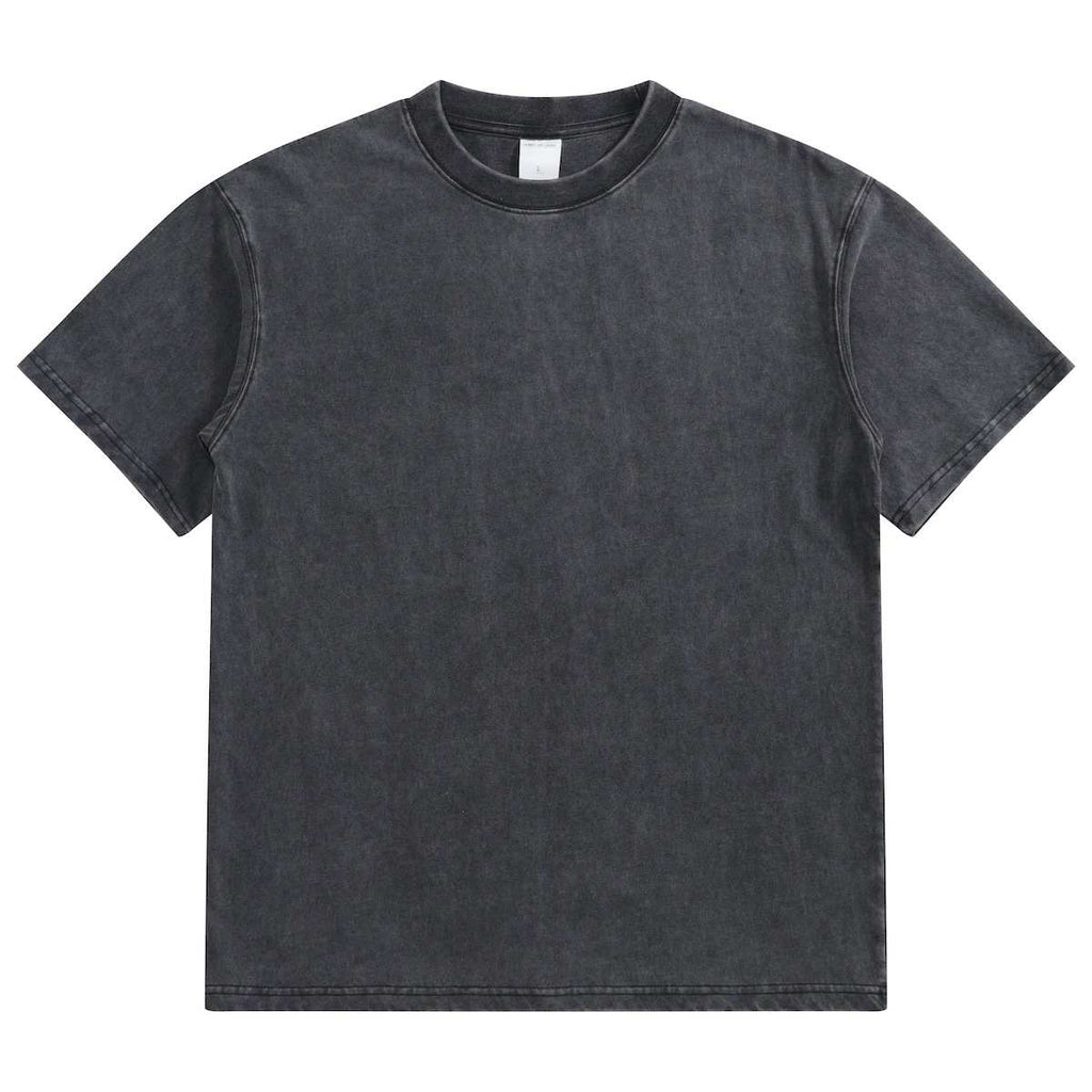 Mens Washed Boxy Fit 100% cotton Oversized Tshirt BOXY-T080 print logo 7