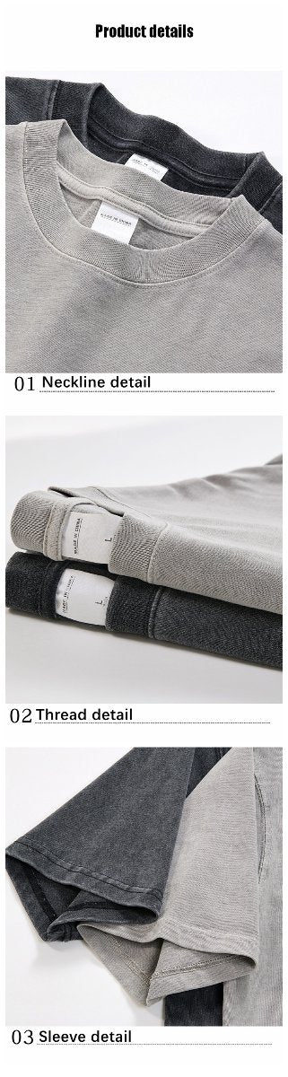 Mens Washed Boxy Fit 100% cotton Oversized Tshirt BOXY-T080 print logo 59