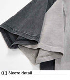 Mens Washed Boxy Fit 100% cotton Oversized Tshirt BOXY-T080 print logo 55
